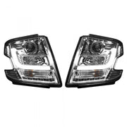 Chevy Tahoe 15-19 Projector Headlights OLED Halos &amp; DRL in Clear/Chrome