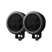 1800 Lumen LED Driving 12W 6500K LED Chrome Clear Lens Black Housing