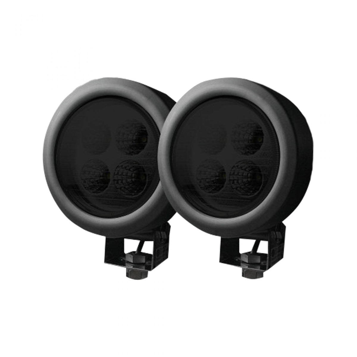 1800 Lumen LED Driving 12W 6500K LED Chrome Clear Lens Black Housing
