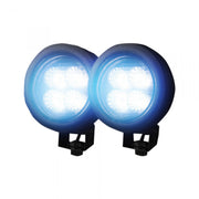 1800 Lumen LED Driving 12W 6500K LED Chrome Clear Lens Black Housing