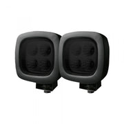 1800 Lumen LED Driving 12W 6500K LED Chrome Clear Lens Black Housing
