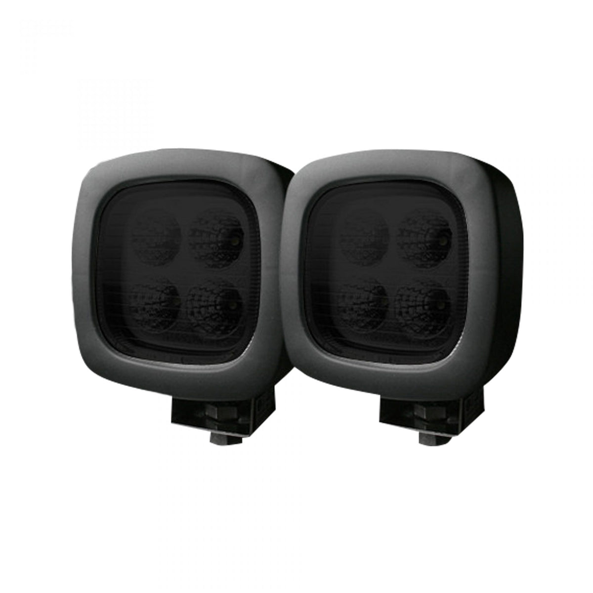 1800 Lumen LED Driving 12W 6500K LED Chrome Clear Lens Black Housing