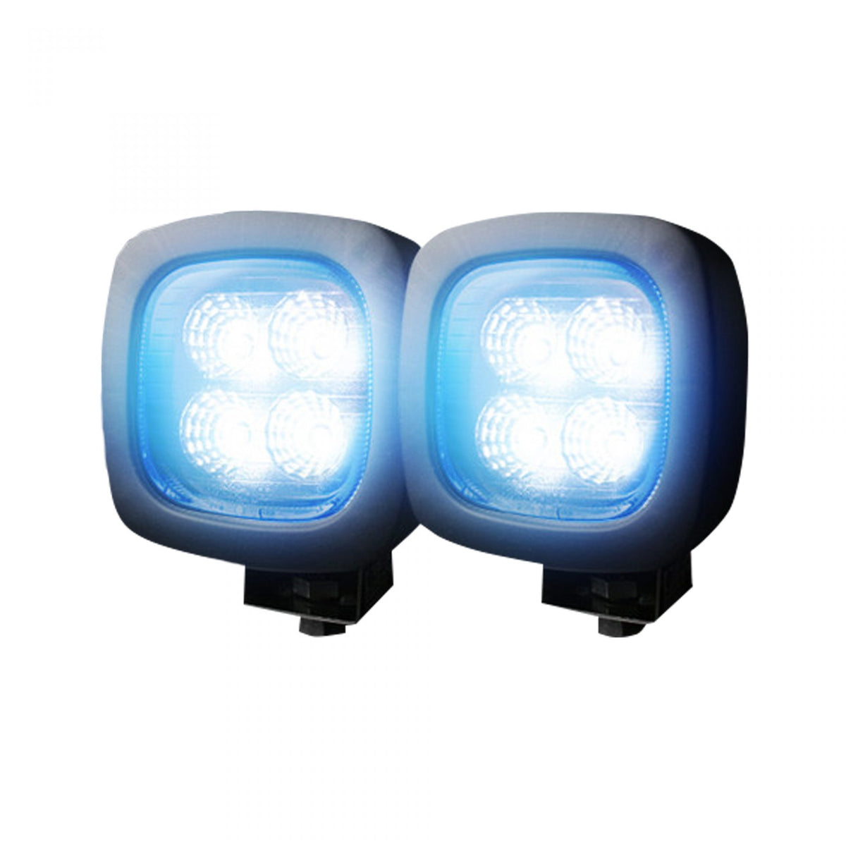 1800 Lumen LED Driving 12W 6500K LED Chrome Clear Lens Black Housing
