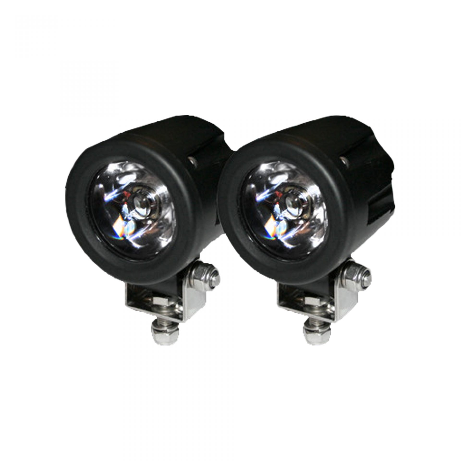High-Power 3000 Lumen LED Driving Lights 6000k white leds chrome w/ Clear Lens &amp; Black Housing