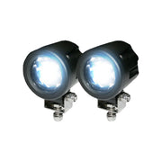 High-Power 3000 Lumen LED Driving Lights 6000k white leds chrome w/ Clear Lens &amp; Black Housing