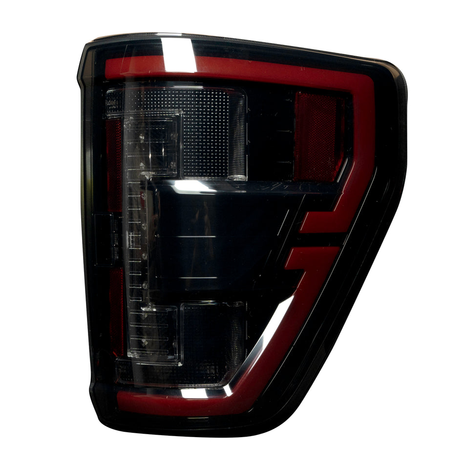 Ford F150 & Ford RAPTOR 21-23 (Attn: This Part ONLY Replaces OEM Factory Installed LED Style Tail Lights w/ Blind Spot Warning System aka BLIS) OLED TAIL LIGHTS - Smoked Lens