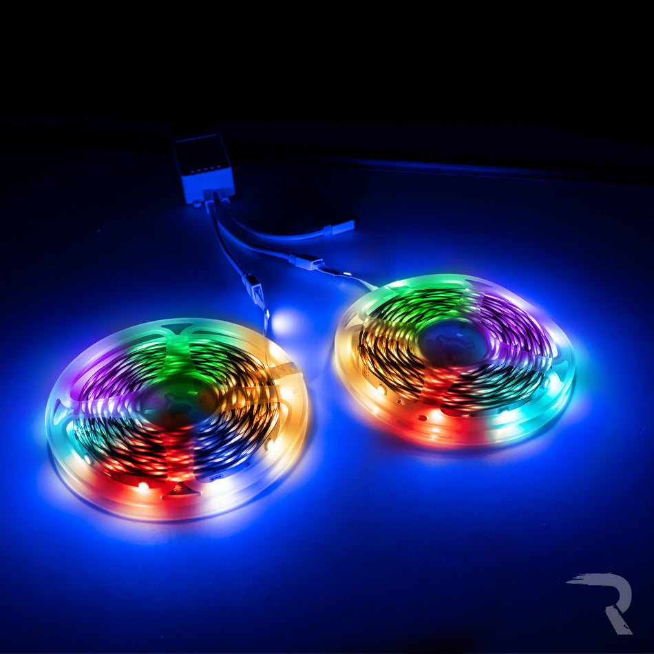 Two 16' Flexible Light Strips with RGB Multi-Colored LEDs