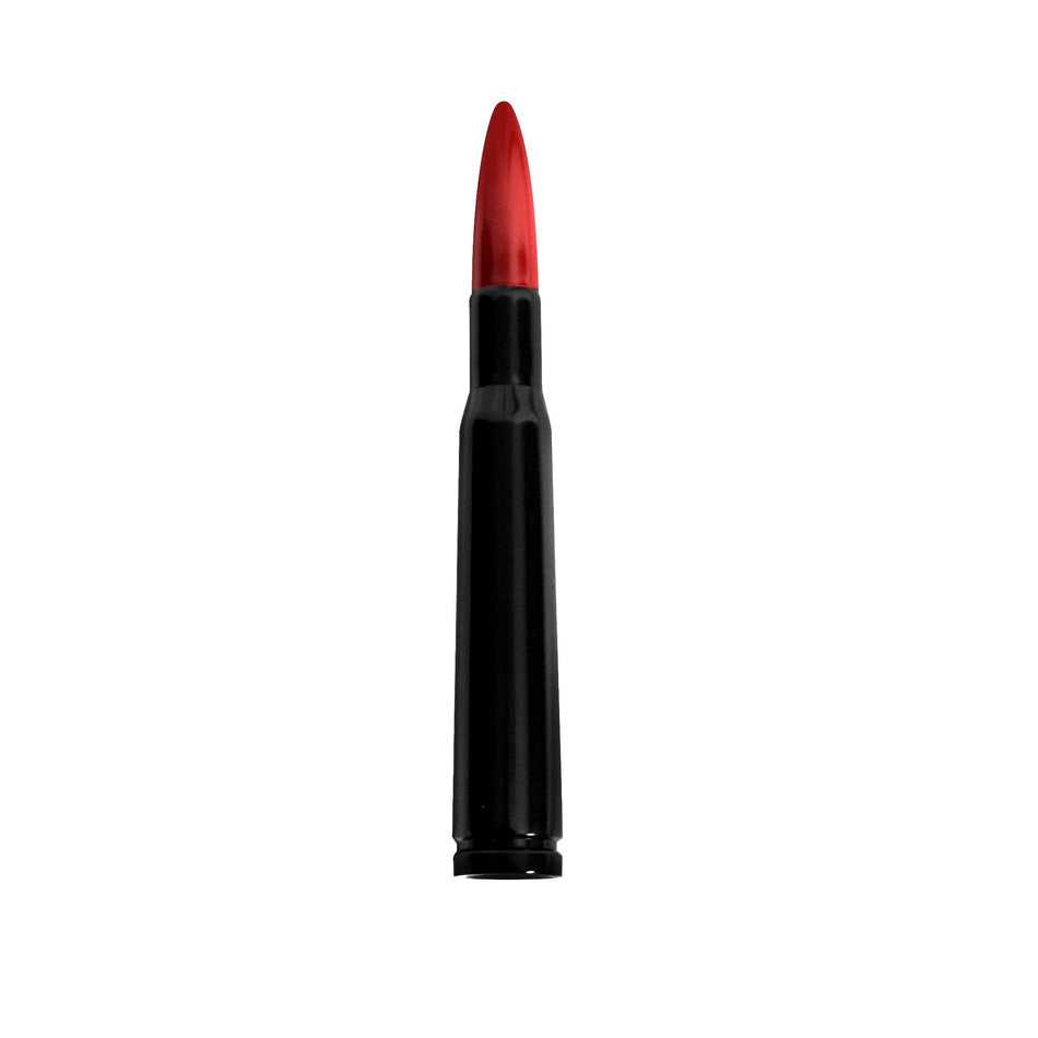 .50 Cal Bullet Antenna (Fits OEM Factory Threaded Antenna) in Black with Red Tip