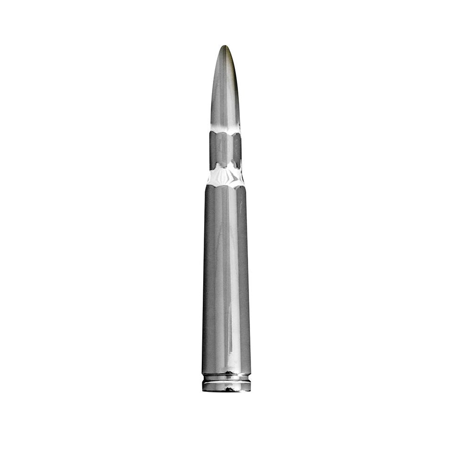 .50 Cal Bullet Antenna (Fits OEM Factory Threaded Antenna) in Chrome