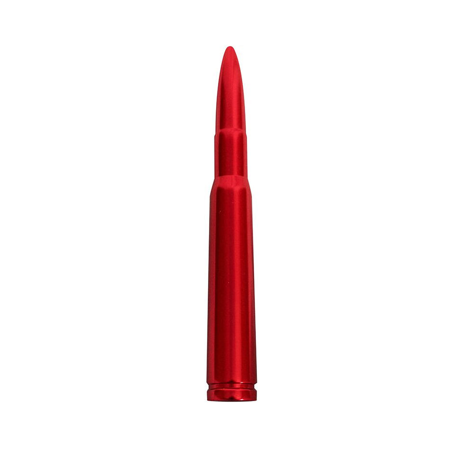 .50 Cal Bullet Antenna (Fits OEM Factory Threaded Antenna) in Red