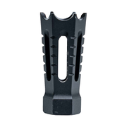 264CBBK103 - Interchangeable Flared & Spiked Door Breacher Design Rifle Barrel Antenna Tip Flash Hider - This interchangeable flash hider barrel tip fits RECON Combat Antennas - BLACK