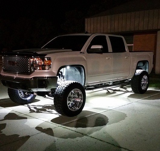 264515WH Under Body Rock Lights / Wheel Well Mounted Rectangular Ultra High Power 15-Watt 1600-Lumen CREE LEDs IP67 Waterproof - WHITE