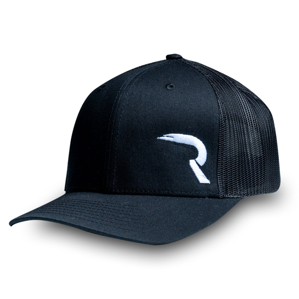 RECON "R" Trucker Snapback Hat - Black