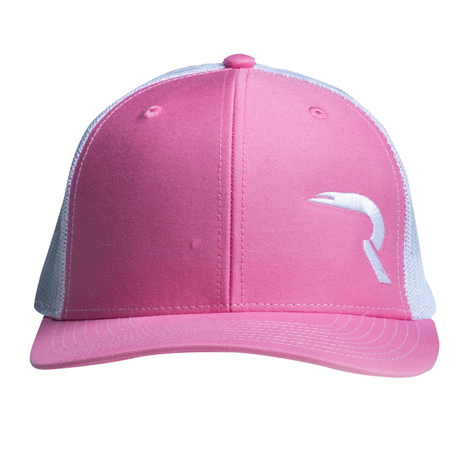 RECON “R” Snapback Hat – Pink / White