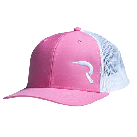 RECON “R” Snapback Hat – Pink / White