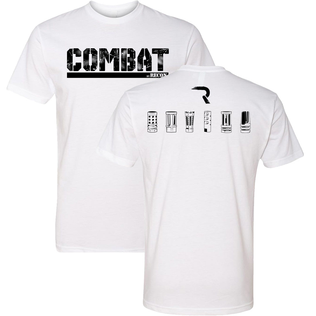 COMBAT By RECON Flash Hiders White T-Shirt