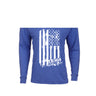 Long Sleeve | RECON American Flag Logo Hoodie - S / Blue