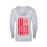 Long Sleeve | RECON American Flag Logo Hoodie - S / Light Gray