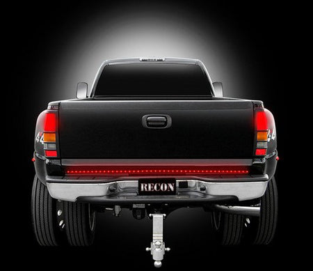 Visual showing the 60" Hyperlite LED Tailgate Light Bar in Red