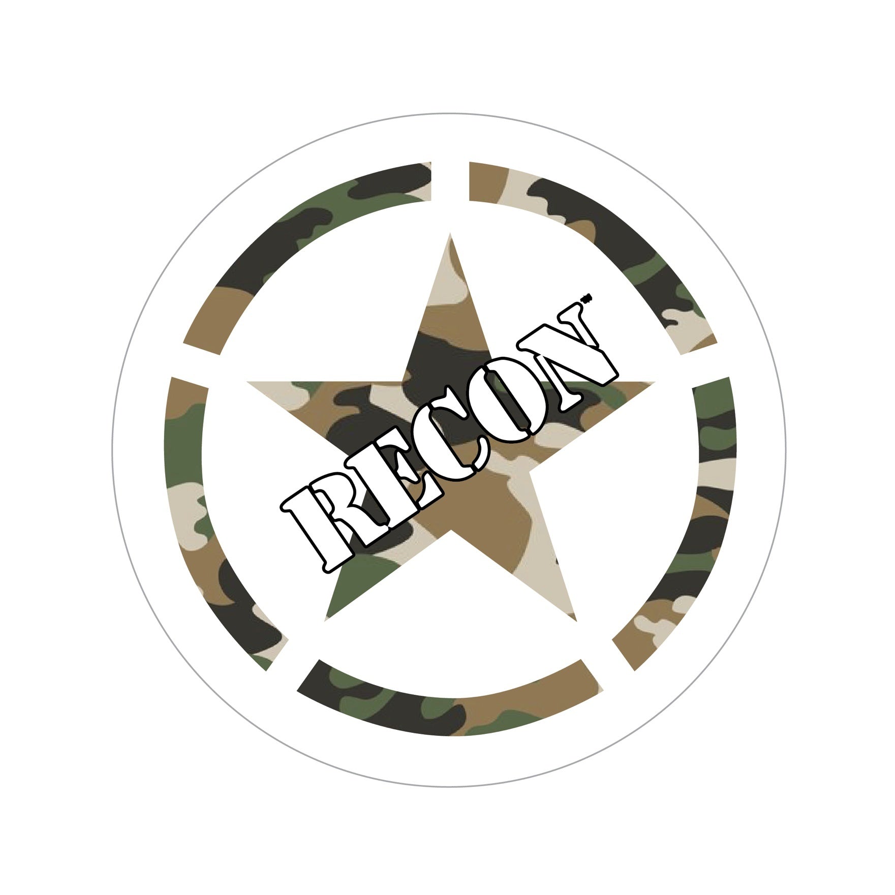  - Army Star Logo Camo Decal