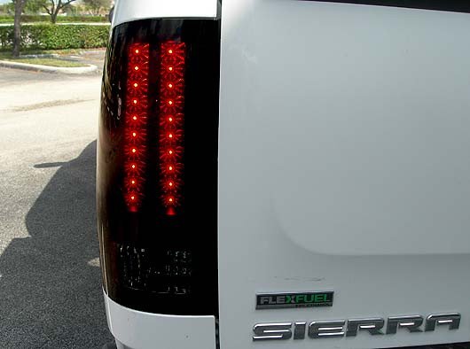SMOKED LED Tail Lights 07-13 GMC SIERRA 1500/2500/3500 Single Wheel ONLY