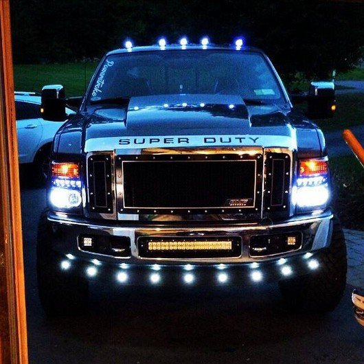 Ford Super Duty 08-10 Projector Headlights CCFL Halos/DRL Smoked