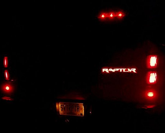 Ford SVT Raptor 09-14 Illuminated Emblem in Red Illumination