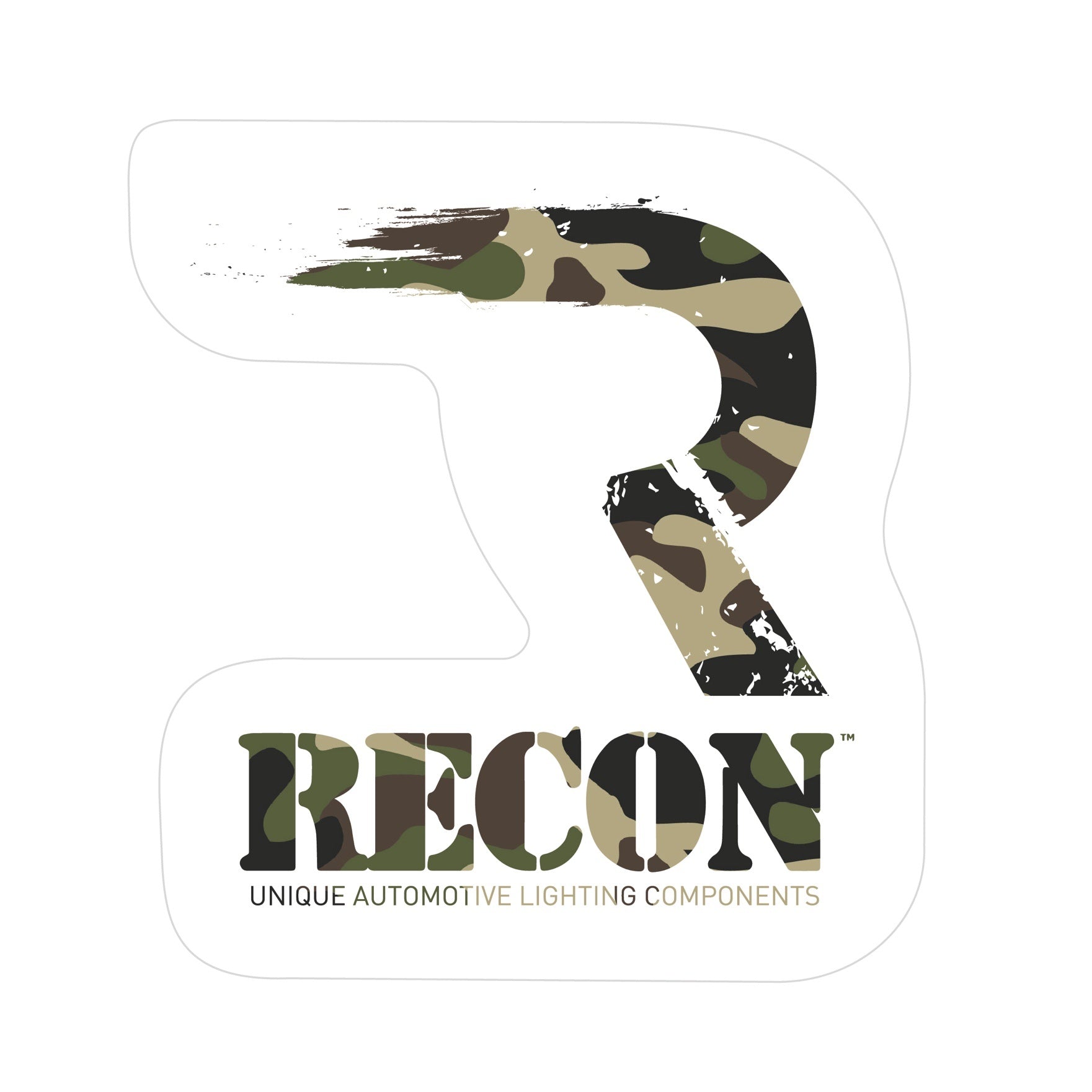  - RECON R Logo Camo Decal